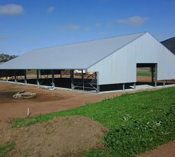 steel frame farm shed